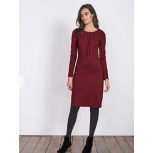 Beautiful Boden Gisele Ponte Wine/Burgundy Fitted Dress Size 12L